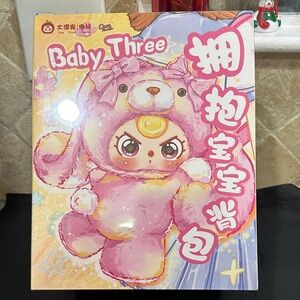 Baby Three Plush Doll in Pink Bear Costume